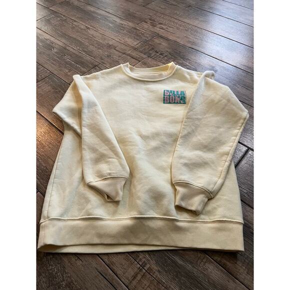 Billabong Women's Pale Yellow Tropic Shore Fleece Sweatshirt Size Small - Picture 7 of 7